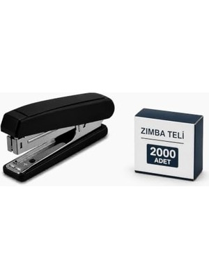 Pratik Ev Zımba Seti; 2000 Adet Zımba Teli Dahil, Dayanıklı Metal Mekanizma, Masaüstü, Ev Okul ve Ofis Için