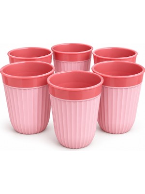 Bee Home Çift Renk Plastik Bardak 6'lı