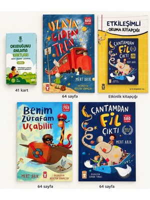 Timaş Çocuk Mert Arık Hayal Dolu Okuma Seti | 3 Kitap Etkinlik Kitapçığı ve 41 Okuduğunu Anlama Kartı