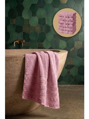 Seritaine 6'lı Işıl Premium Banyo Havlusu 70x140cm - Beyaz - %100 Pamuk - 600 gr/m2