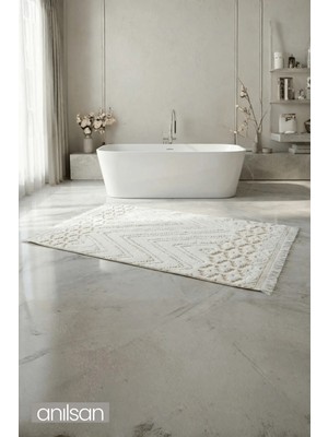 Anılsan Karya Sarı Büyük Ayak Havlusu - 70x130Cm , 800GR %100 Pamuk, Spa Ve Otel Banyo Paspası