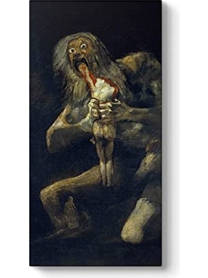 Pratik Ev Francisco Goya, Çocuklarını Yiyen Satürn Tablosu 30 x 60