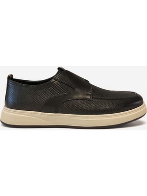 Greyder Erkek Siyah Hakiki Deri Casual Ayakkabı 6Y1UA64818