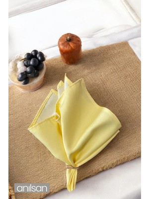 Anılsan Tekli %100 Pamuk Kumaş Peçete Yeşil 50x50 Cm Mutfak Bezi Sofra Sunum Servis Peçetesi