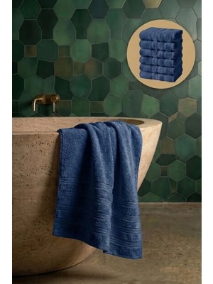 Seritaine 6'lı Işıl Premium Banyo Havlusu 70x140cm - Beyaz - %100 Pamuk - 600 gr/m2