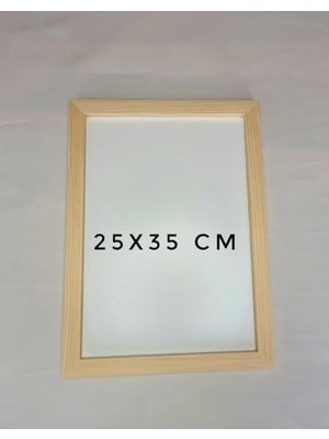 Ahşap Resim Çercevesi, Masif Çerçeve,doğal Ahsap Rengi ile Fotograf, Resim Kolajları, Duvar Galerisi Dekoru Cercevesi (25X35)