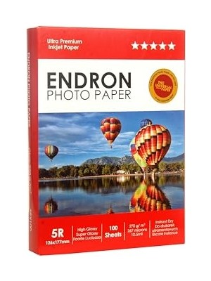 Pratik Ev 13 x 18 cm Inkjet Fotoğraf Kağıdı Ultra Premium 100 Adet 270 G Mürekkep Yazıcı Uyumlu 5r 126X177 mm Parlak