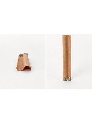 8 Adet Zig Zag Ahşap Fitil ve Metal Sehpa - 10 cm Uzunluk, 3 cm Genişlik, Mum Yapımı Için Dekoratif Ahşap Fitil Seti