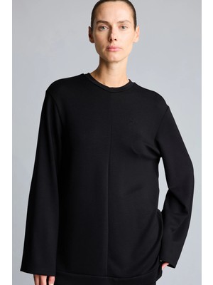 DeFacto Regular Fit Bisiklet Yaka Önü Dikiş Detaylı Uzun Kollu Tunik Basic Sweatshirt I4194AX26AU