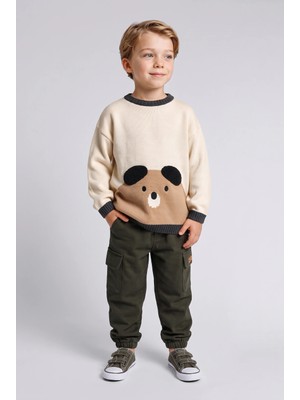 DeFacto %100 Pamuk Kargo Cepli Jogger Fit Kalın Basic Sweatshirt Kumaşı Eşofman Altı Erkek Bebek I4321A526WN