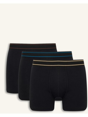 DeFacto Regular Fit Beli Lastikli 3'lü Boxer I1507AX26AU