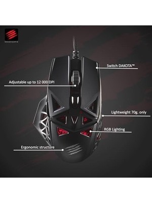 Mad Catz MM04DCINBL000-0 Kablolu Oyun Faresi Optik Ergonomik Siyah