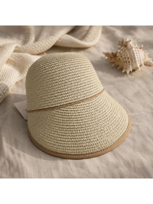 Eos Kolektif Krem Dokuma Hasır Ayarlanabilir Bucket Şapka