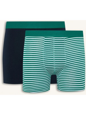 DeFacto Regular Fit Çizgili 2'li Boxer I7797AX26AU