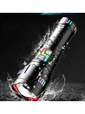 MiraLive Pro F-3002 Alüminyum Tg LED Gece Şeritli Type-C Şarjlı El Feneri