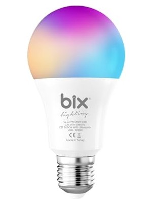 Pratik Ev Sl-02 Aura Çok Renkli 11W Rgb Wifi-Bluetooth Uzaktan Kontrollü Akıllı Ampul
