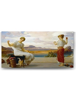 Pratik Ev Lord Frederic Leighton - Winding The Skein Tablosu, 100X50 cm