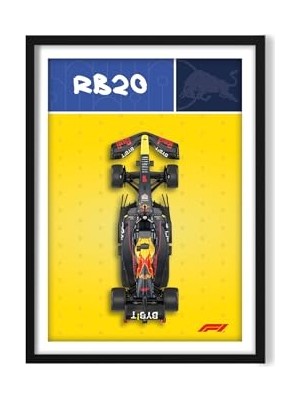 Pratik Ev Formula F1 Red Bull Team Tablo Poster NO:0054 (Çerçevesiz)