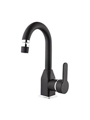 Pratik Ev Stil Mix Siyah, Siyah Lavabo Bataryası, Lavabo Bataryası Mat, Aç Kapa