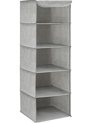 Asılı Raf, Elbise Dolabı Düzenleyici, Askılı Muhafaza, Kıyafetler Için, Yer Tasarrufu Sağlar ve Katlanabilir, Metal Kanca, Bambu Eklentiler, Keten Ben