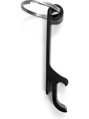 Spelt Şişe ve Kutu Içecek Açacağı Metal Anahtarlık Siyah