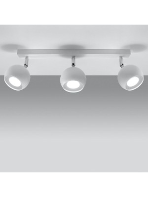 Odea Tr Retro Beyaz 180 Derece Hareketli Modern Spor 3 Lü LED Spot Avize Beyaz Ampullü