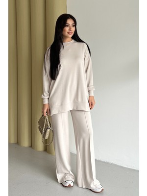 Feela Moda Kadın Oysh Modal Oversize Tesettür Tunik Takım 2020