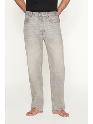 Grimelange Carpe Erkek Straight Fit Gri Jeans