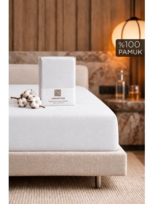 Dream Time %100 Pamuklu Penye Lastikli Çarşaf | Tek Kişilik - Çift Kişilik - Battal Boy | Organik Jersey Kumaş