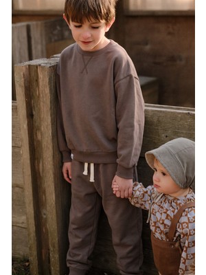 Cigit Basic Karyoka Detaylı Sweatshirt Takım S.vizon