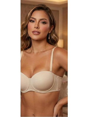 Zamerya Sylvia Ten Toparlayıcı Sütyen – C Cup Balenli Straplez Destekli Sütyen 9300
