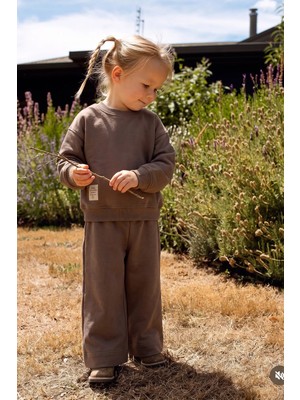Cigit İnce Mevsimlik Sweatshirt Takım 2-8 Yaş Vizon