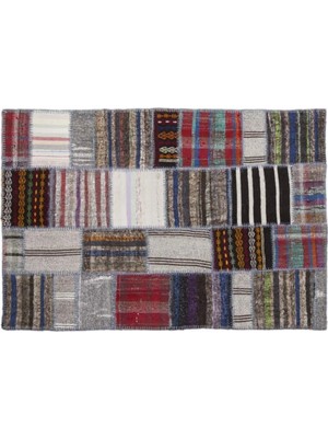 Apex Halı El Dokuması Patchwork Vintage Yün-Pamuk Çizgili Halı 1339 160 x 230 cm