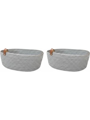 Comfort Craft Doğal Jüt 2'li Ekmek Sepet Seti | Banyo & Mutfak Düzenleyici Hasır Organizer (5 Renk)