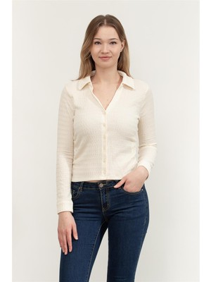 Dkny Women's Blouse Cream