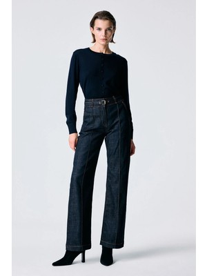adL Toka Detaylı Denim Pantolon Lacivert 15345884001