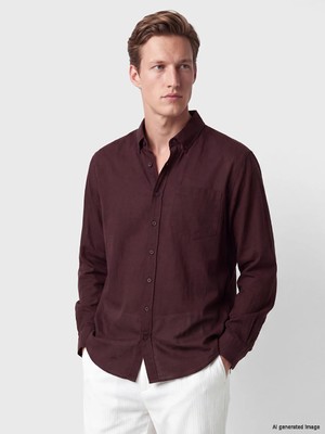 Lc Waikiki Yeni Sezon Bordo Regular Fit Erkek Gömlek