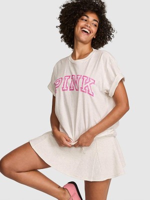 Victoria's Secret Oversized Short Sleeve Campus T-Shirt