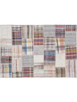 Apex Halı El Dokuması Patchwork Vintage Yün-Pamuk Çizgili Halı 1010 160 x 230 cm