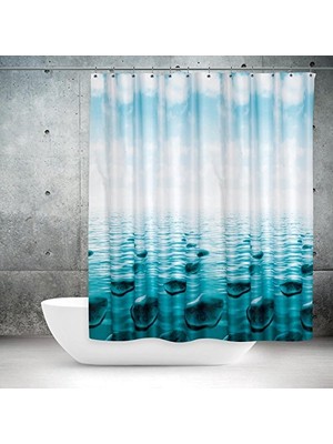 Pratik Ev Stone Banyo Perdesi, Duş Perdesi, 180X200 cm