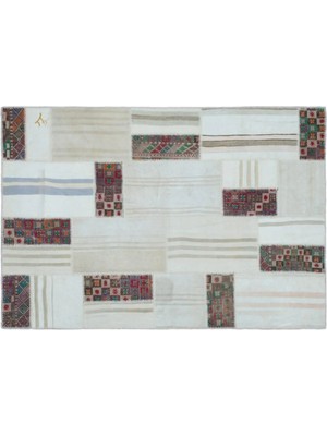 Apex Halı El Dokuması Patchwork Vintage Yün-Pamuk Renkli Halı 25519 160 x 233 cm