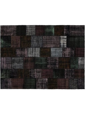 Apex Halı El Dokuması Patchwork Vintage Yün-Pamuk Siyah Halı 20547 276 x 365 cm