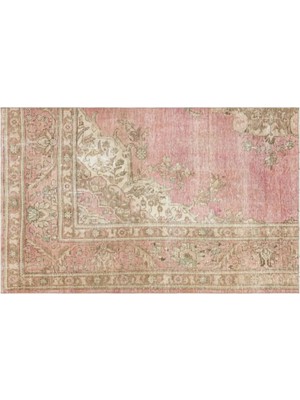 Apex Halı El Dokuması Vintage Yün-Pamuk Bej Halı 36247 123 x 200 cm