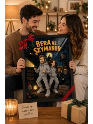 Charmbi Kişiye Özel Gravity Falls Siyah Çerçeveli Modern Duvar Tablosu Özel Poster 15X21 | 21X30 | 30X42