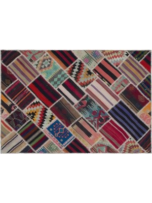 Apex Halı El Dokuması Patchwork Vintage Yün-Pamuk Naturel Halı 25529 160 x 236 cm