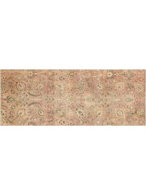 Apex Halı El Dokuması Vintage Yün-Pamuk Bej Halı 36254 110 x 276 cm
