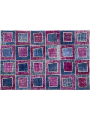 Apex Halı El Dokuması Patchwork Vintage Yün-Pamuk Pembe Halı 2037 160 x 230 cm