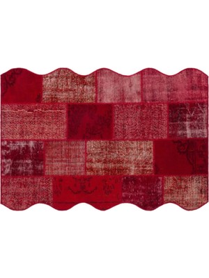 Apex Halı El Dokuması Patchwork Vintage Yün-Pamuk Kırmızı Halı 24811 160 x 230 cm