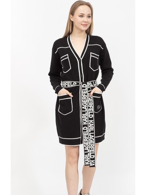 Karl Lagerfeld Belted Women's Cardigan Black