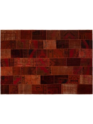 Apex Halı El Dokuması Patchwork Vintage Yün-Pamuk Kırmızı Halı 20385 298 x 422 cm